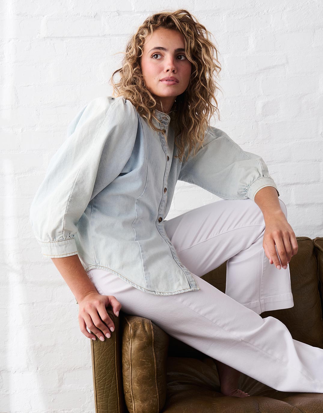 Gabriella Shirt - Sky Blue