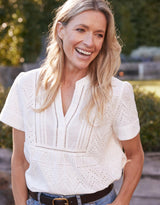 La Dolce Vita Short Sleeve Top - White