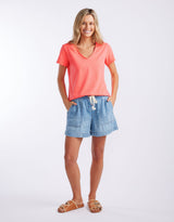 white-co-la-vacanza-vee-neck-tee-watermelon-womens-clothing