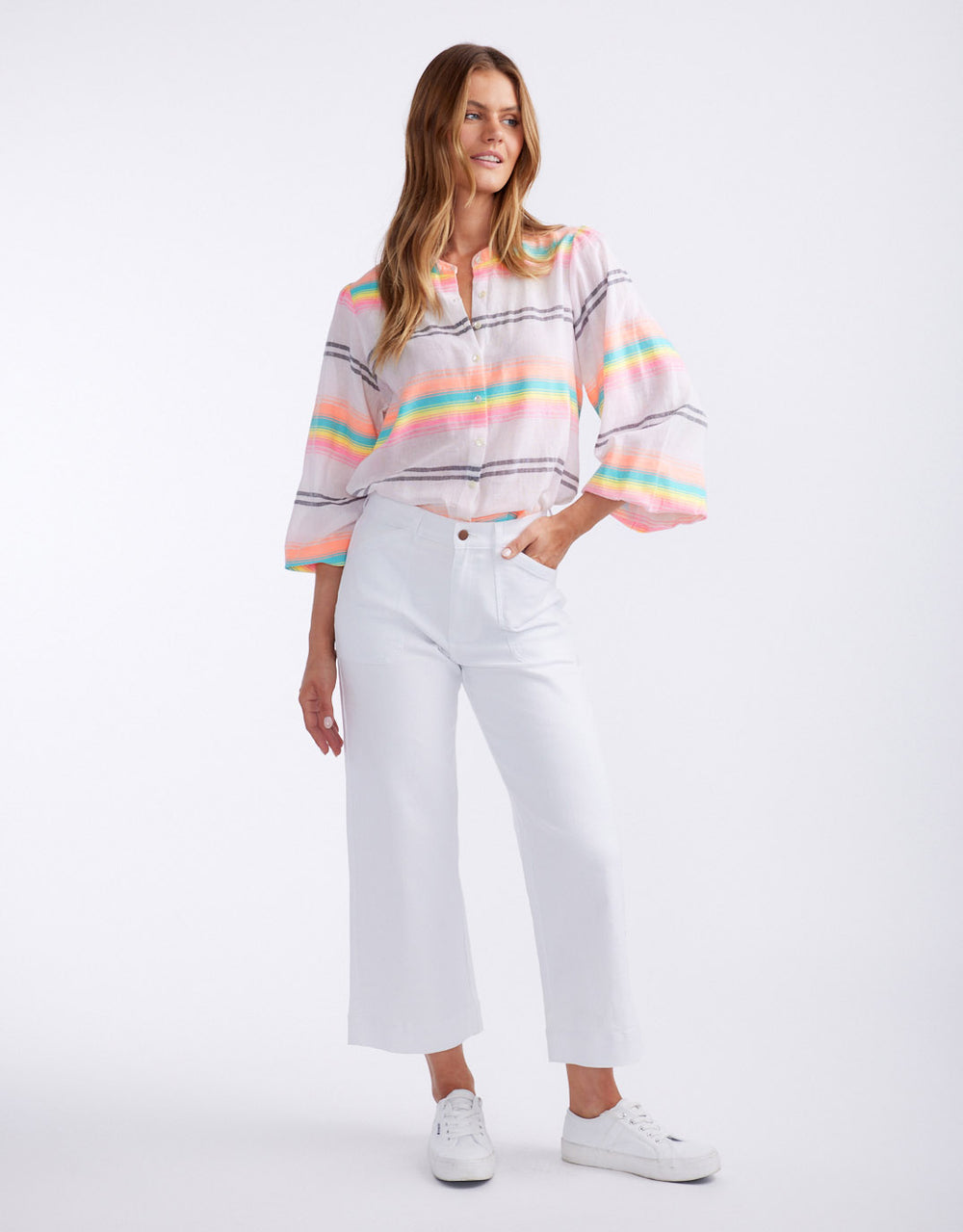 white-co-malibu-blouse-neon-rainbow-womens-clothing