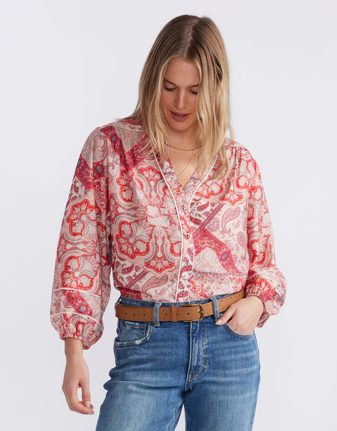 Mila Blouse - Sunset Paisley