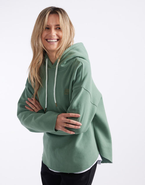 white-co-monogram-fleece-hoodie-sage-womens-clothing