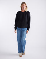 white-co-monogram-fleece-scoop-hem-sweat-black-womens-clothing