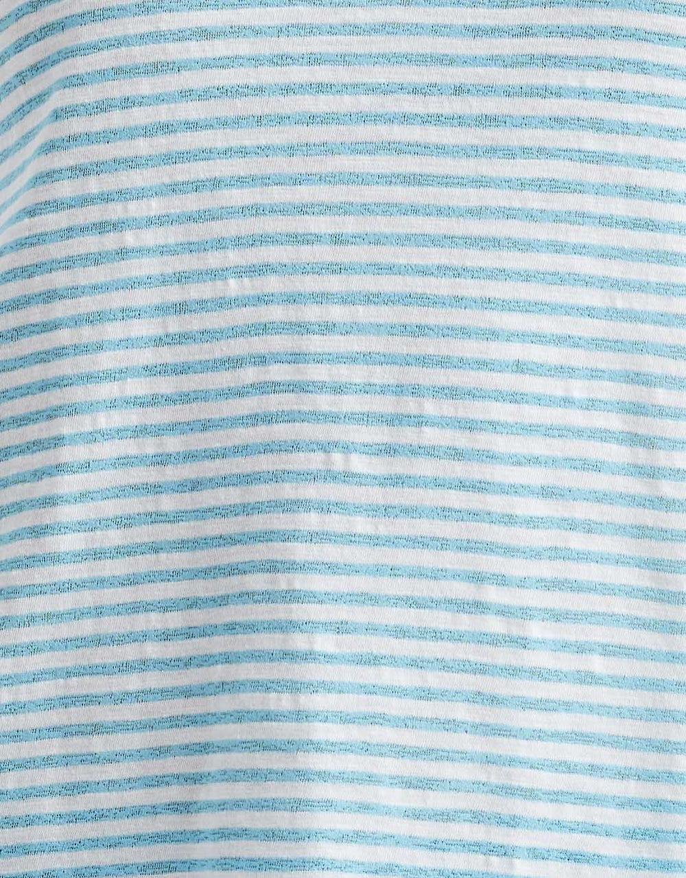 Sorbet Stripe Vee Neck Tee - Azure Blue