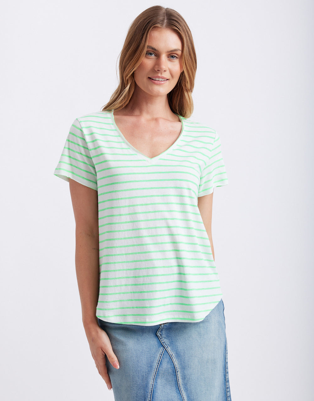 white-co-neon-vee-tee-neon-green-womens-clothing