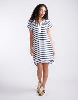 Olivia Polo Tee Dress - Navy/White Stripe