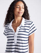 Olivia Polo Tee Dress - Navy/White Stripe