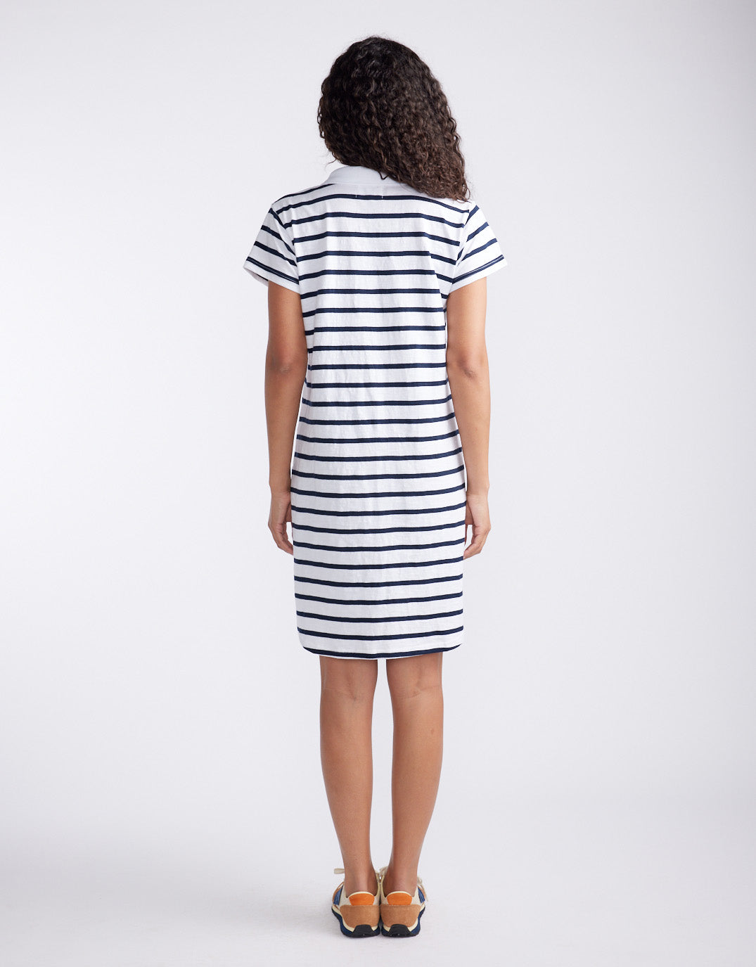 Olivia Polo Tee Dress - Navy/White Stripe