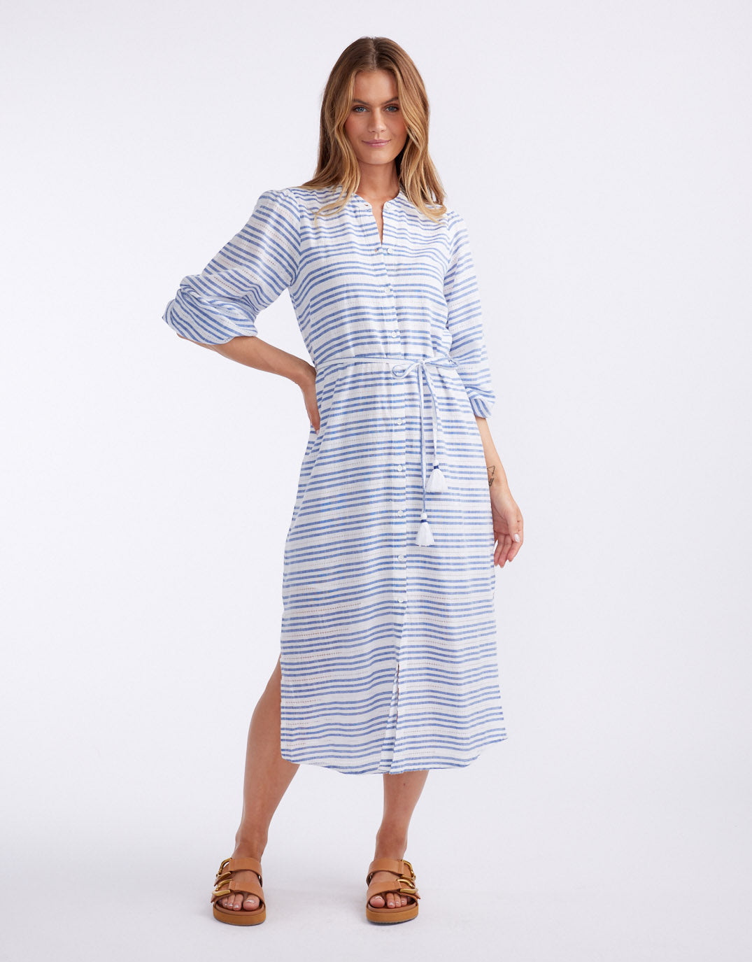 white-co-palm-island-dress-blue-white-stripe-womens-clothing