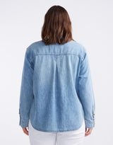 Claudia Relaxed Shirt - Mid Wash