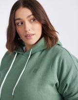 Monogram Fleece Hoodie - Sage