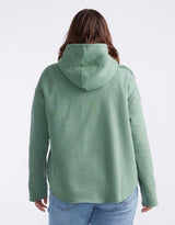 Monogram Fleece Hoodie - Sage