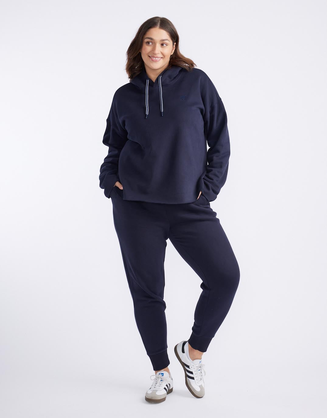 Monogram Fleece Lounge Pants - Navy