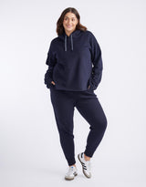 Monogram Fleece Lounge Pants - Navy