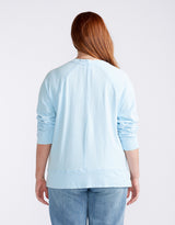 Sunset Throw On Top - Ice Blue