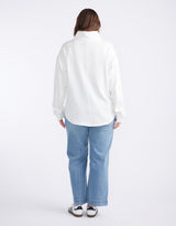 Unwind Half Zip Sweater - White