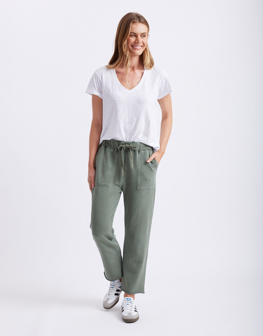 Raw Edge Lounge Pant - Washed Khaki