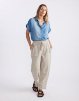 Raw Edge Lounge Pant - Washed Stone