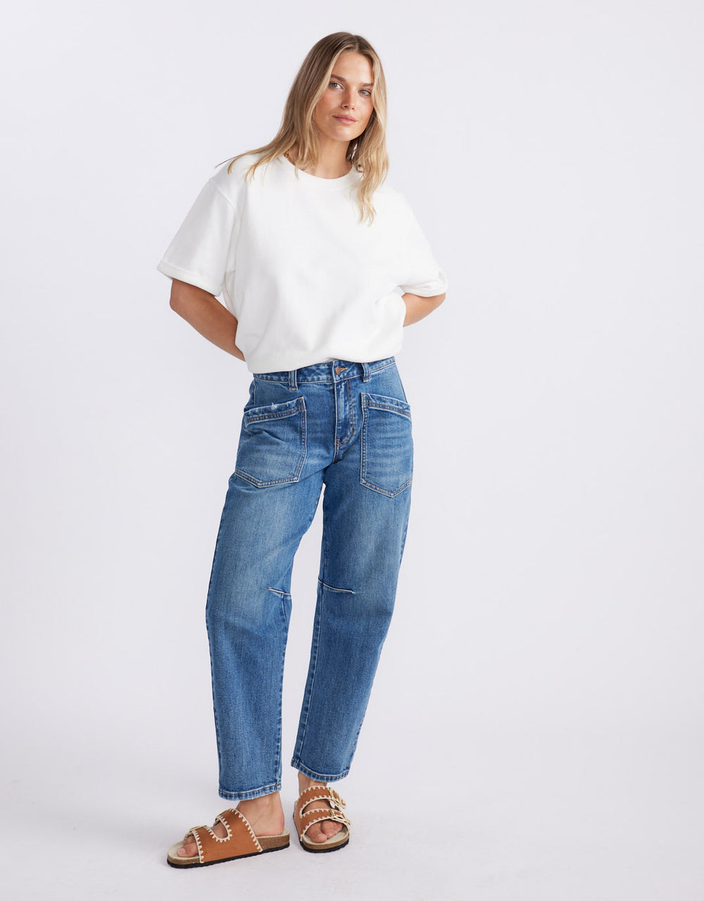 Raw Edge Tee - White