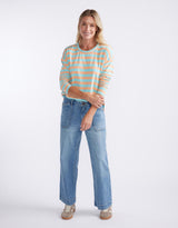 white-co-relaxed-long-sleeve-t-shirt-aqua-peach-stripe-womens-clothing