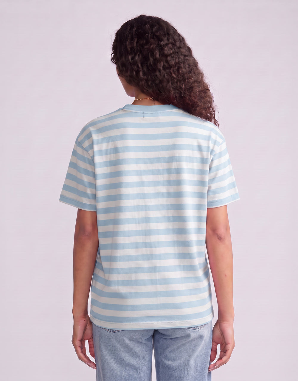 Relaxed Tee - Ice Blue/White