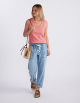 Rib Tank - Washed Red