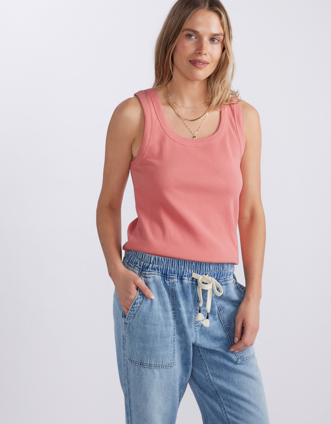 Rib Tank - Washed Red