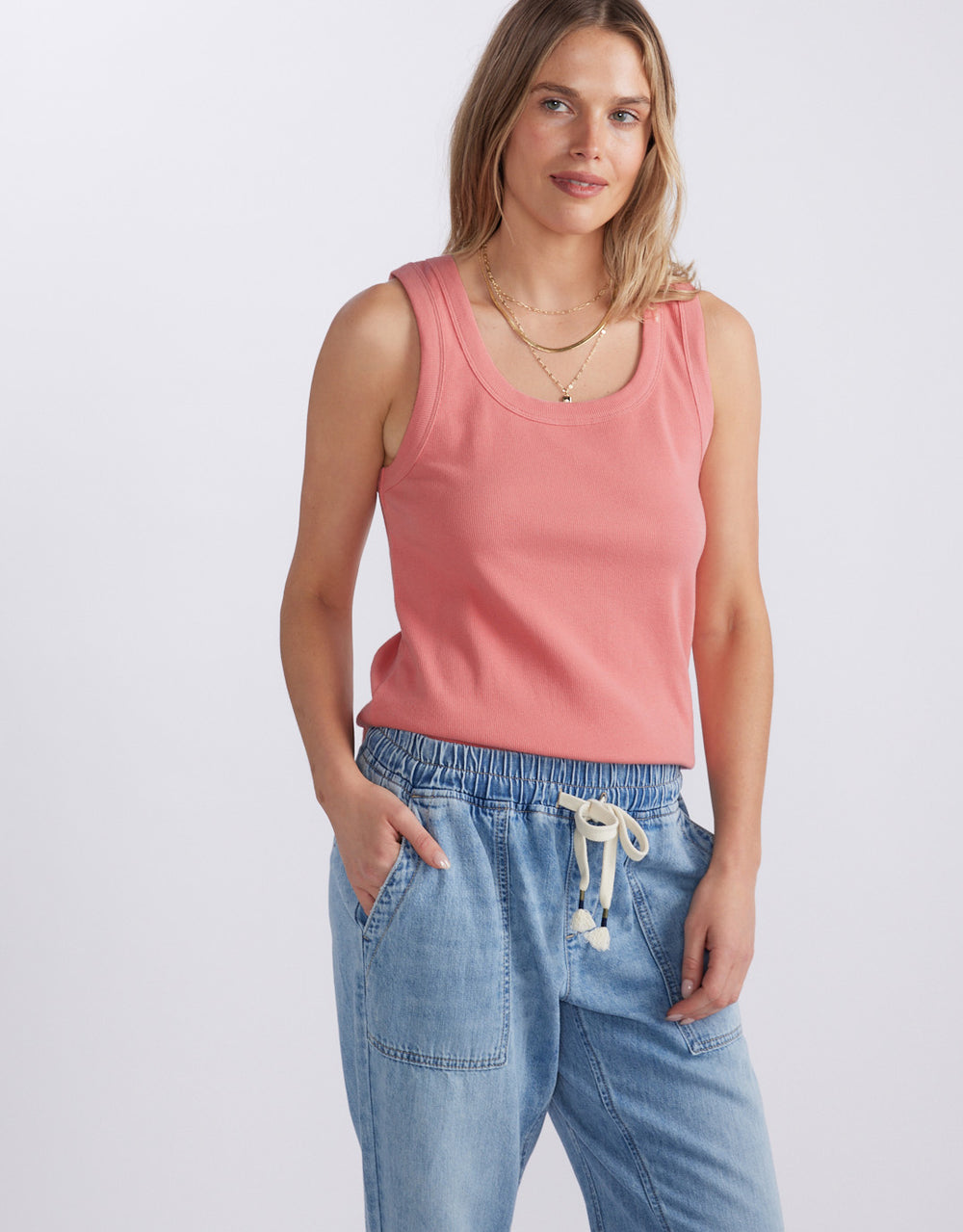 Rib Tank - Washed Red