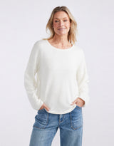 Sorrento Raw Edge Knit - White