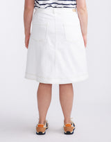 Stevie Denim Skirt - White