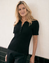 The Classic Rib Top - Black