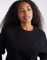 white-co-the-lounger-crew-black-womens-clothing