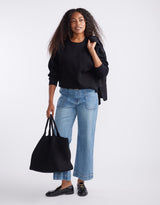 white-co-the-lounger-crew-black-womens-clothing