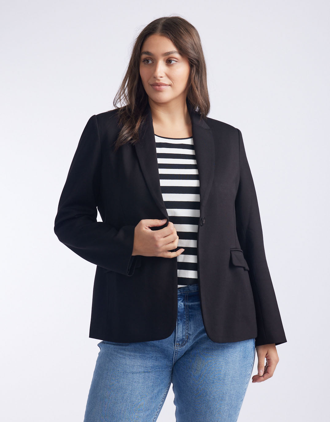 white-co-timeless-ponti-blazer-black-womens-clothing