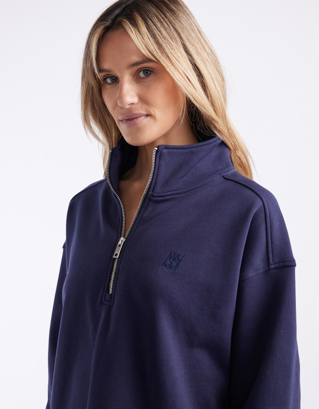 white-co-unwind-half-zip-sweater-navy-womens-clothing