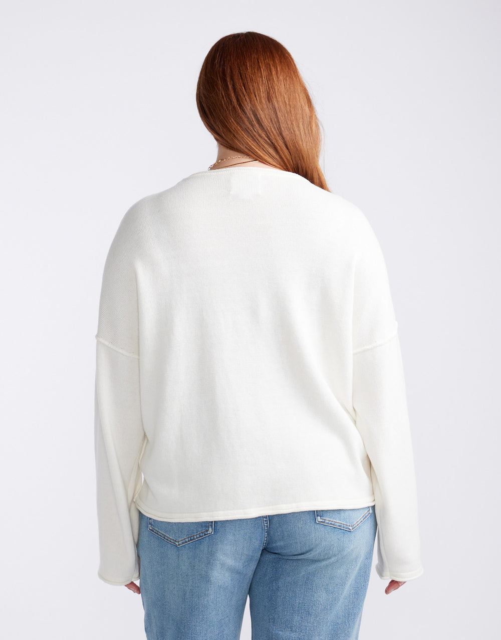 Sorrento Raw Edge Knit - White
