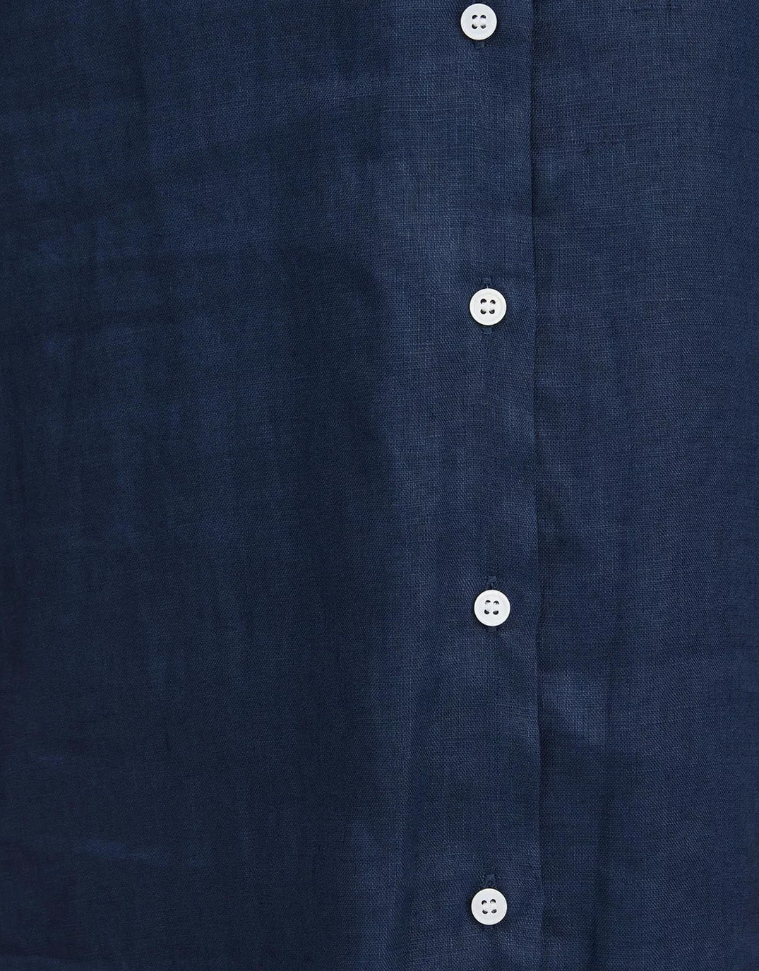 Hettie Linen Shirt Dress - French Navy