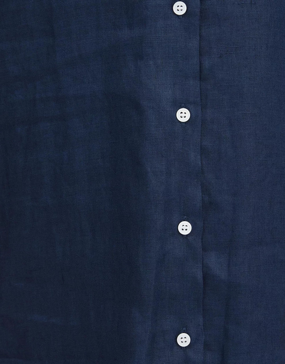 Hettie Linen Shirt Dress - French Navy