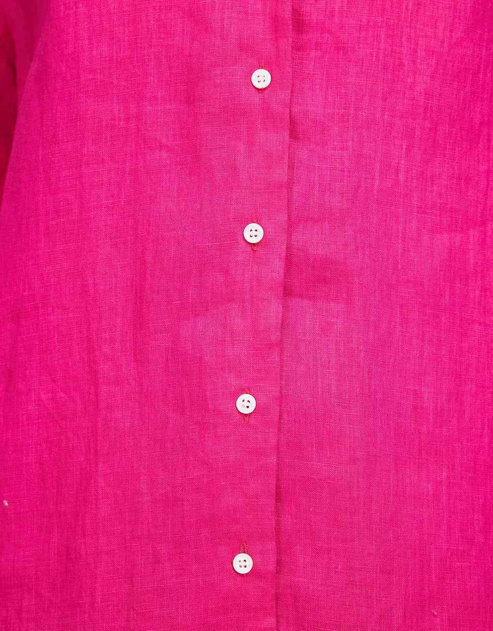 Hettie Linen Shirt Dress - Fuchsia