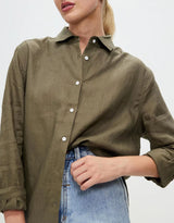 Katie Linen Shirt - Khaki