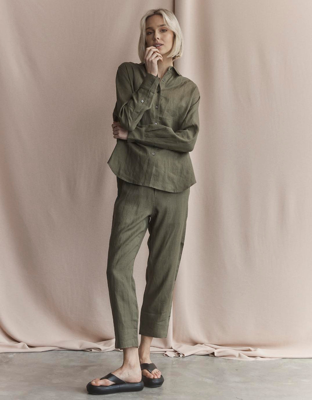 white-ftl-katie-linen-shirt-khaki-womens-clothing