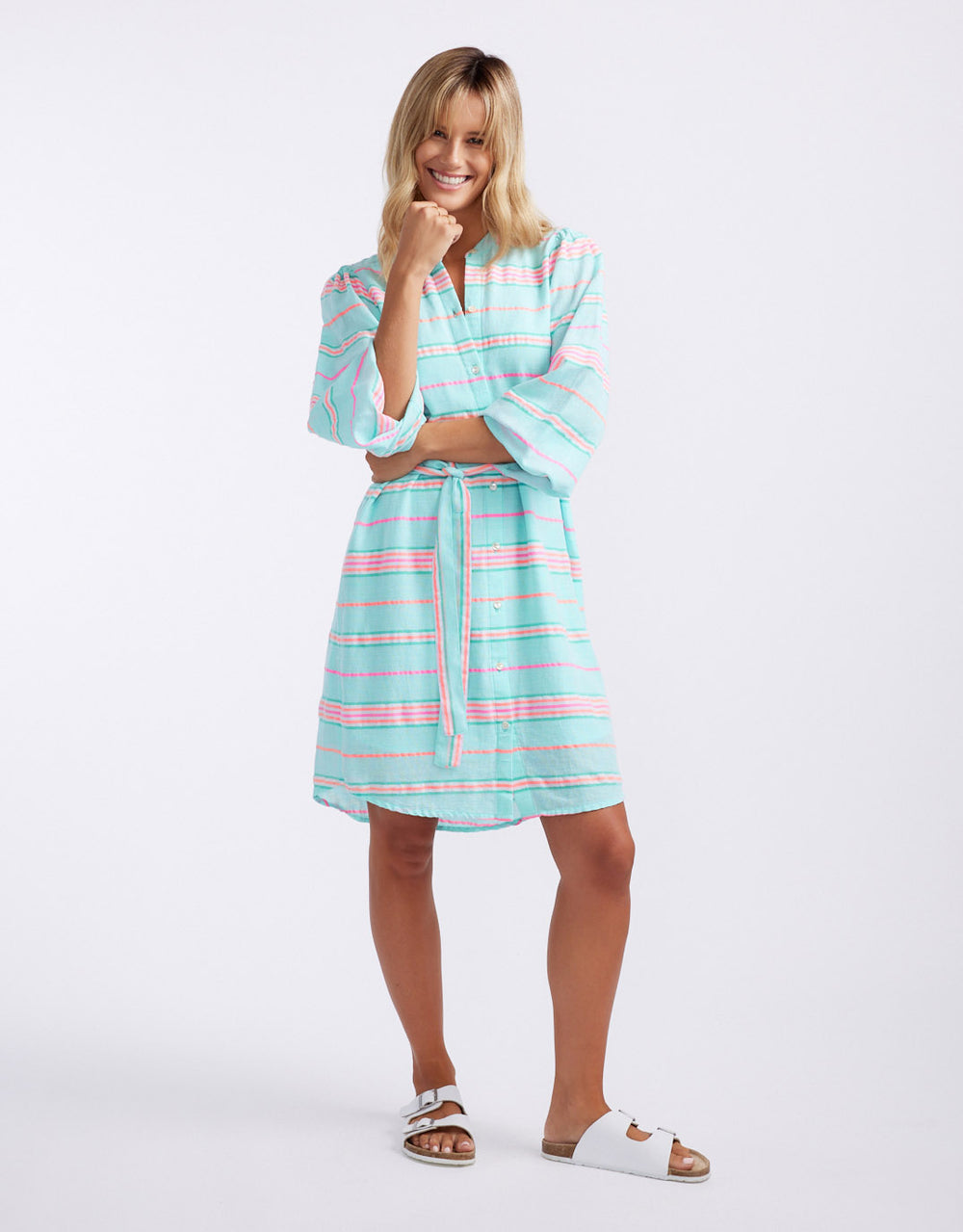 white-co-balmy-nights-dress-mint-neon-womens-clothing