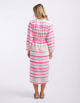 white-co-palm-island-dress-neon-pink-stripe-womens-clothing