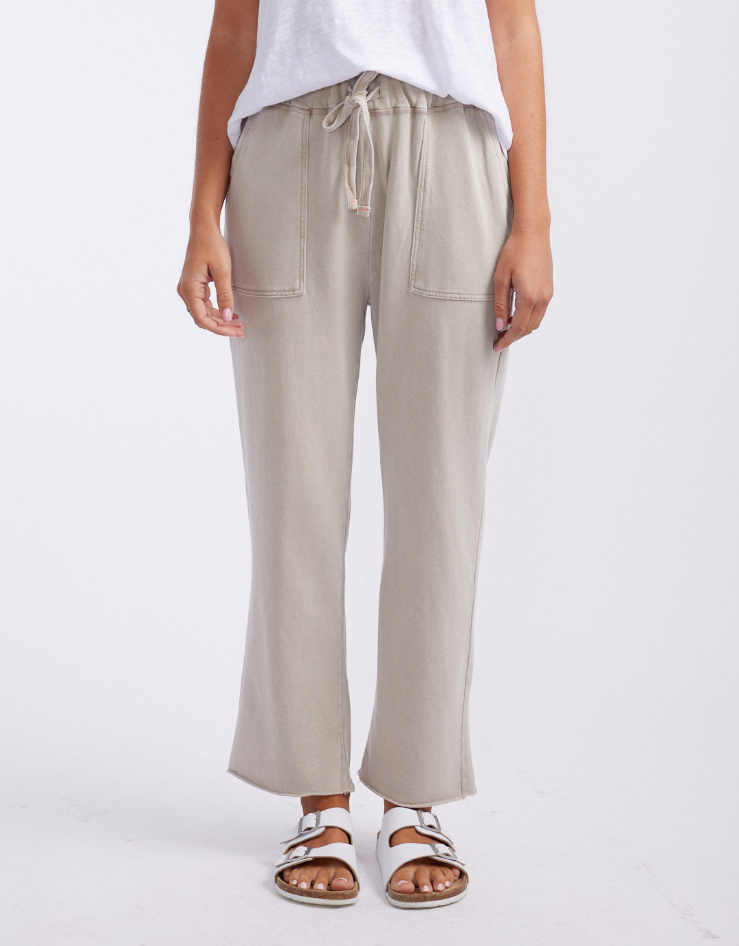 white-co-raw-edge-lounge-pant-stone-womens-clothing