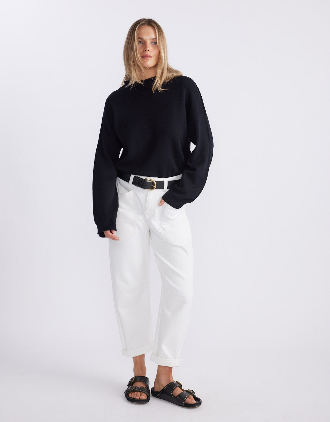 Biarritz Raw Edge Knit - Black