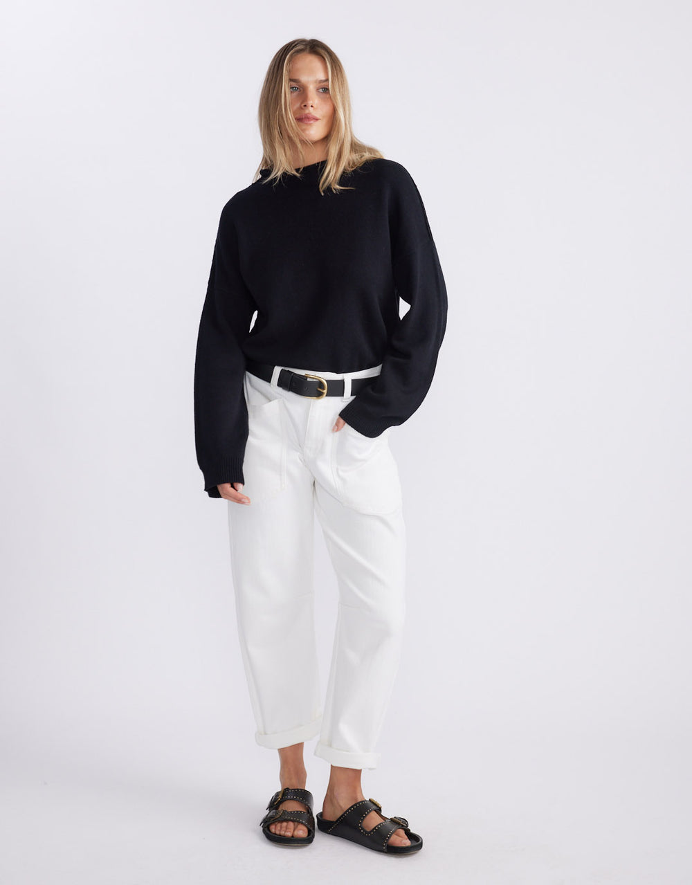 Biarritz Raw Edge Knit - Black