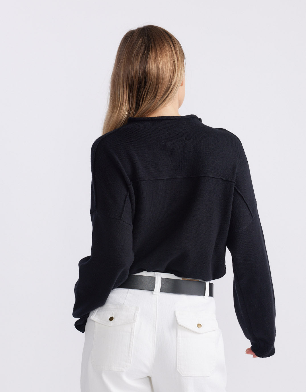 Biarritz Raw Edge Knit - Black
