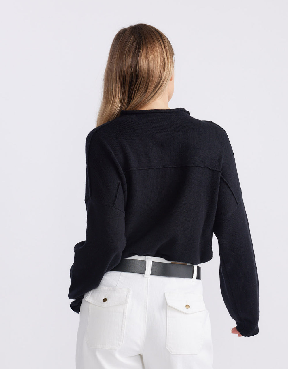 Biarritz Raw Edge Knit - Black