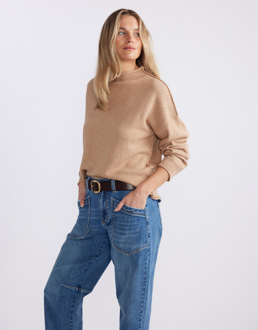 Biarritz Raw Edge Knit -  Mocha