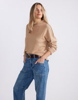 Biarritz Raw Edge Knit -  Mocha